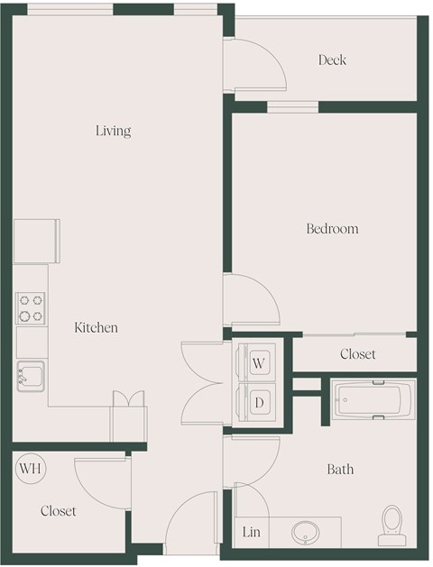 1Bed1Bath_D at Cru at Willows Apartments, Redmond